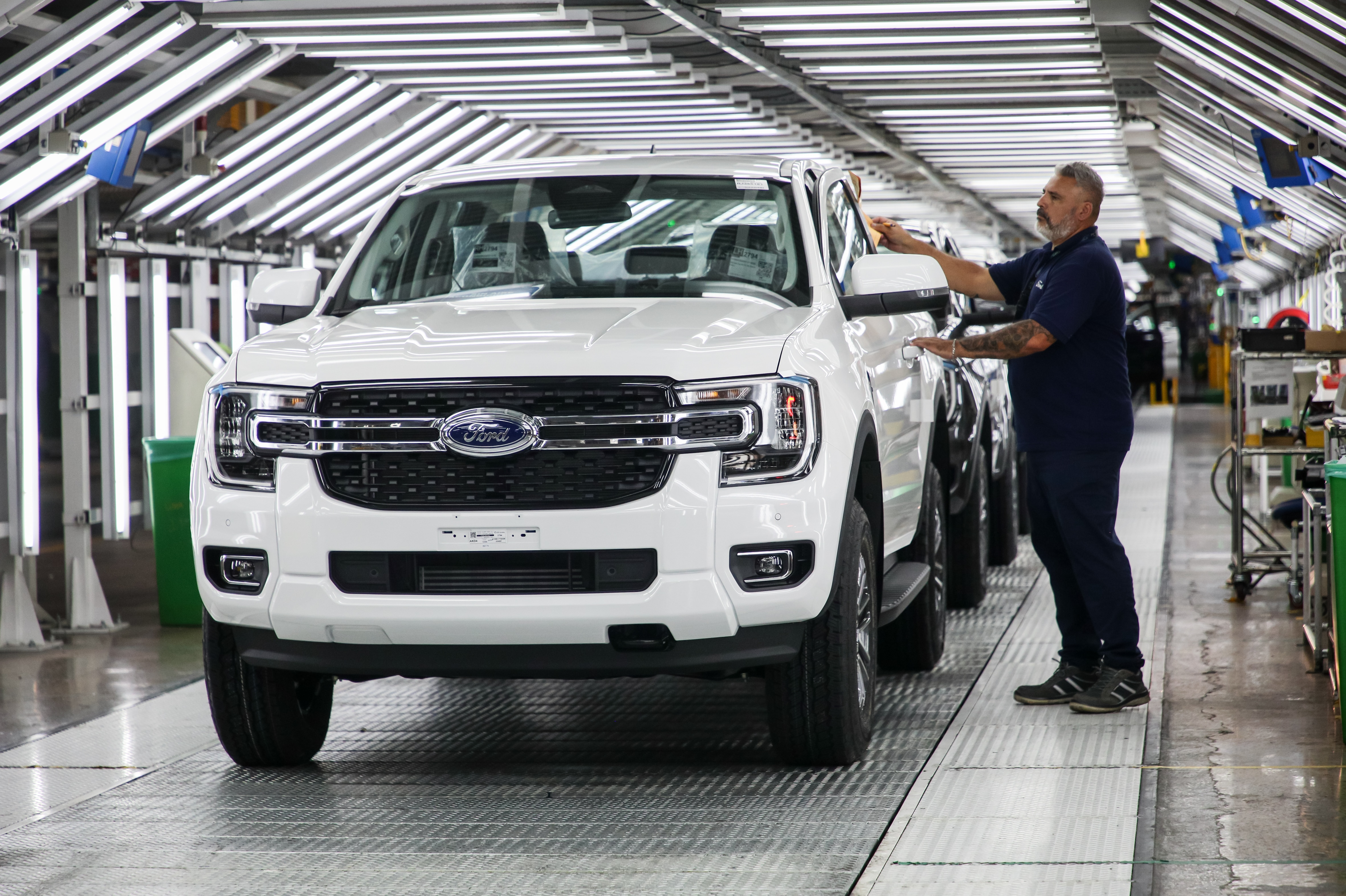 Ford Ranger saindo da fábrica em Pacheco, na Argentina 